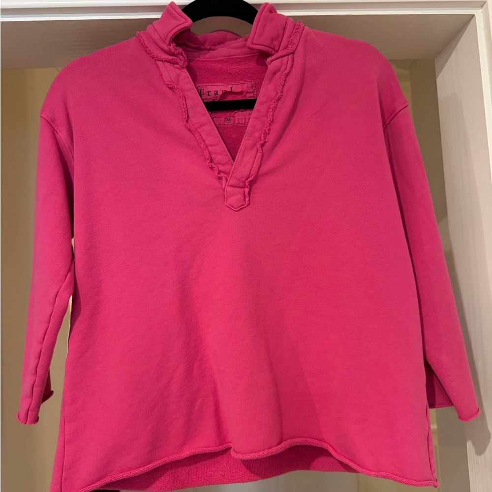 Frank & Eileen Triple Fleece Top with 3/4 length sleeves. XS